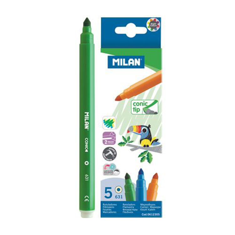 Picture of 0632305- CONIC TIP-Markers MILAN round 0.5mm - set of 5 pcs